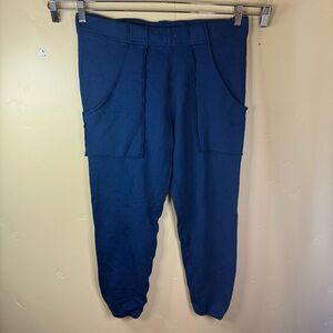 Frank &‎ Eileen Eamon Dark Blue Joggers Size Small Classic Missing Drawstring